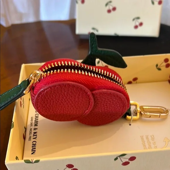 Piper K | Cherry 🍒 Bag Charm w/Zipper Pocket - Picture 5 of 6